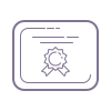 Icono de certificado de instalador acreditado
